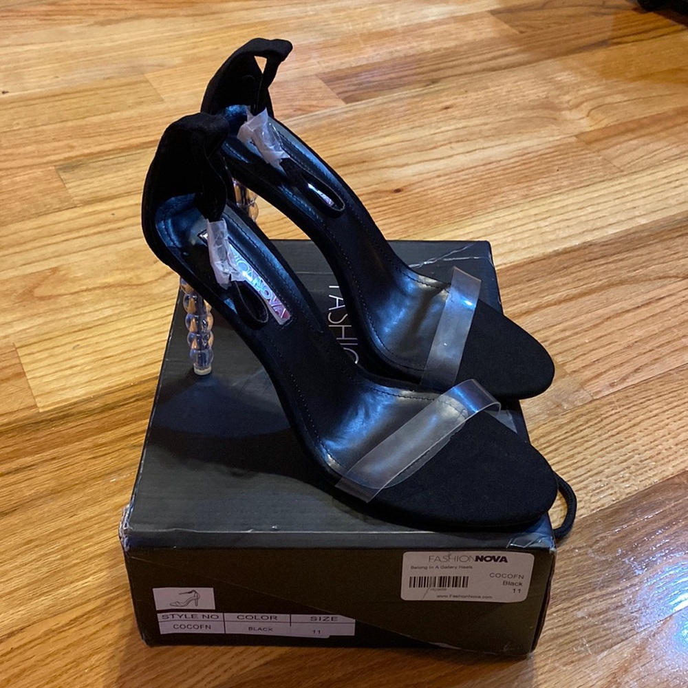 Fashion Nova Black Size 11 Belong in a Gallery Heels